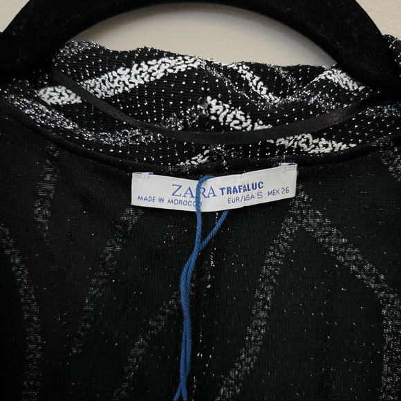 NWOT Zara Glitter Sparkly Wrap Dress - Picture 5 of 8